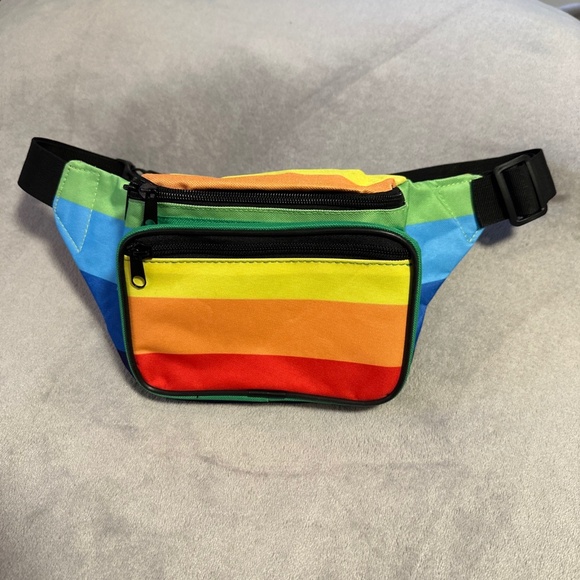 Sojourner Belt Bag Fanny Pack Multicolor Phone Pocket Rainbow Pride - Picture 1 of 7